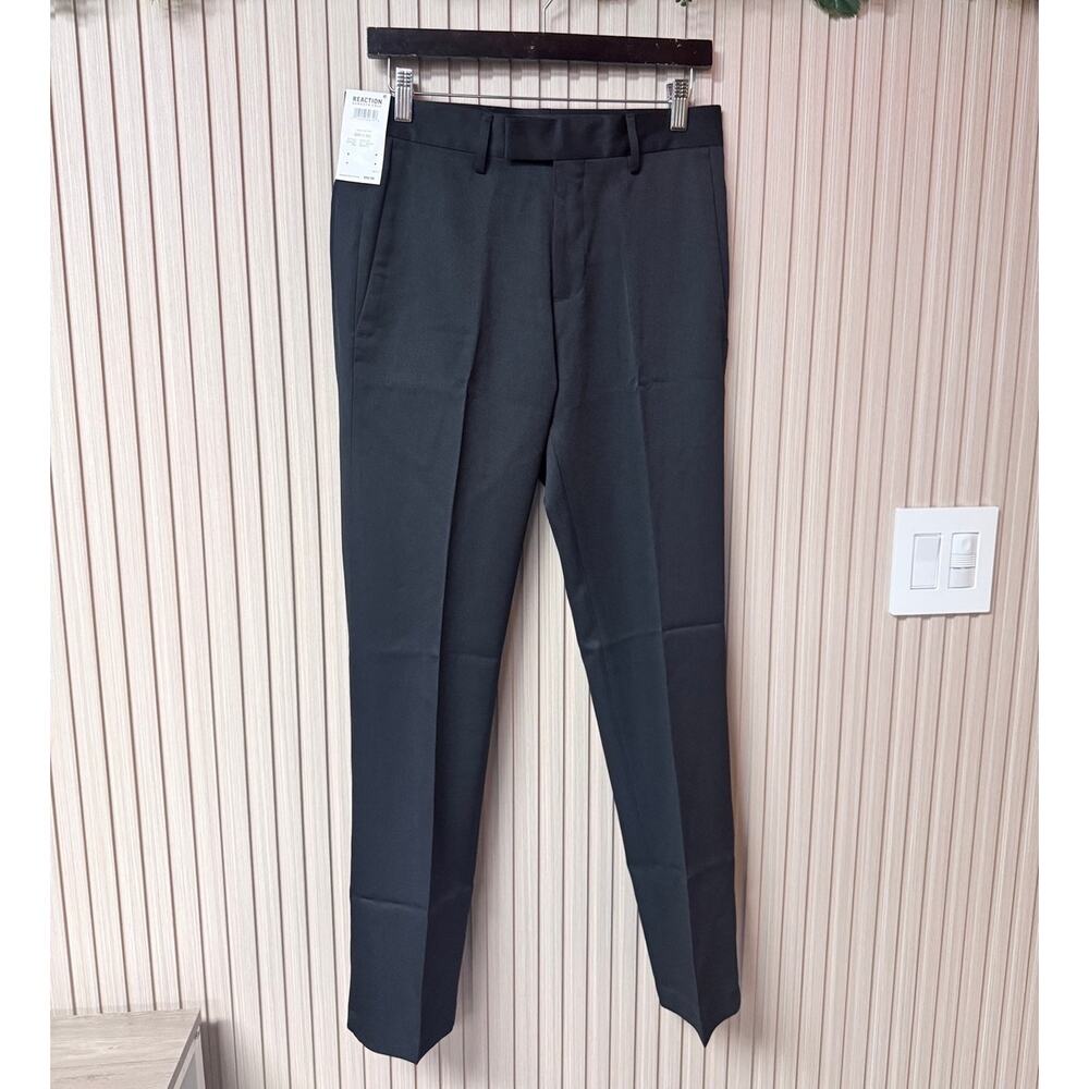 Kenneth Cole Reaction Urban Heather Slim Fit Dress Pants Black Men’s 29W x 30L